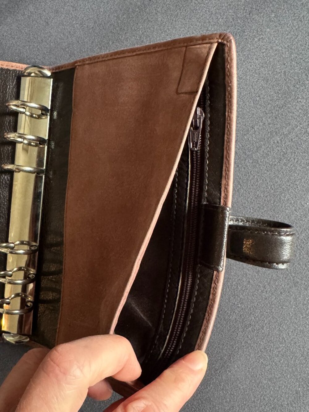 Filofax Holborn Personal Organizer Brown Suede & Leather - Picture 6 of 7